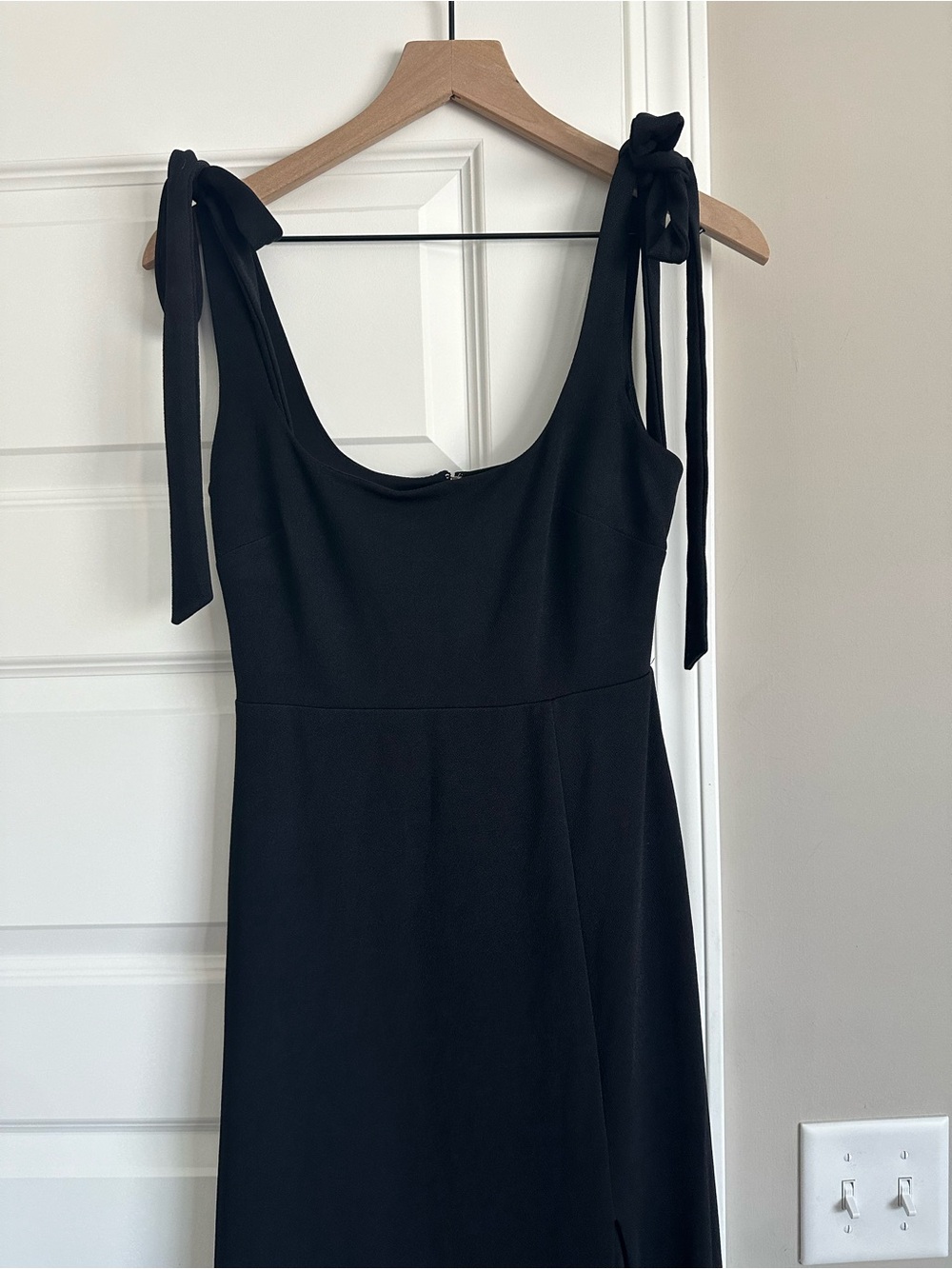 Birdie Grey Black Tie-Shoulder Maxi Dress S - Picture 2 of 16